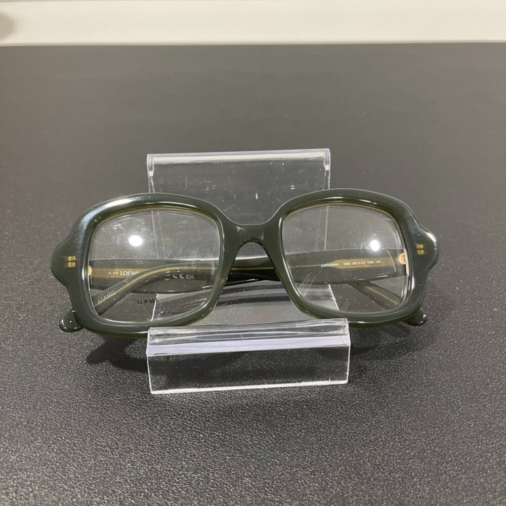 NWT Loewe Square Eyeglasses (add your script) Olive Green (JB1390)